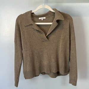 Olive Green Collared Madewell Sweater